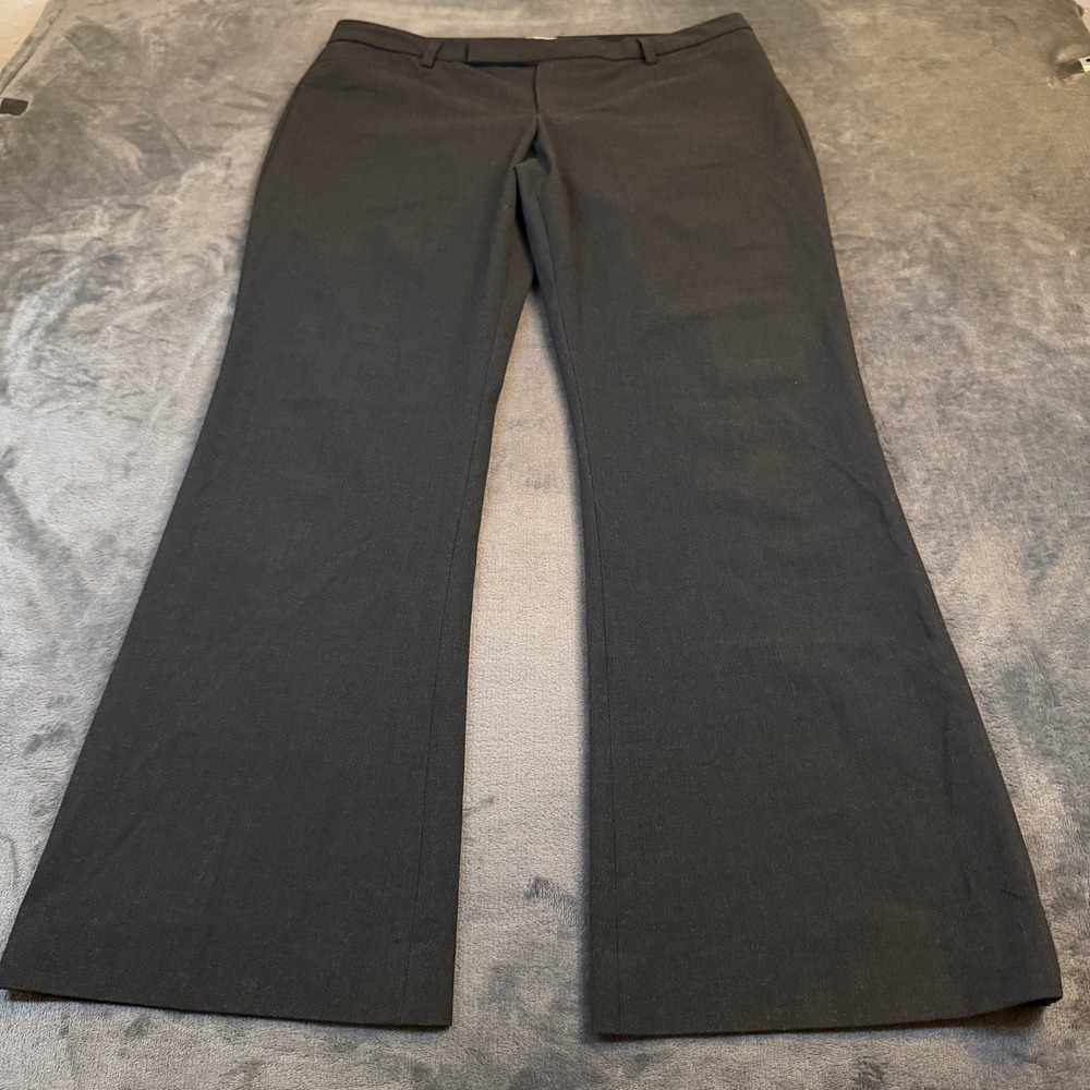 Gap Modern Boot Dress Pants Womens 12 A Charcoal Gray Stretch Workwear 36x30